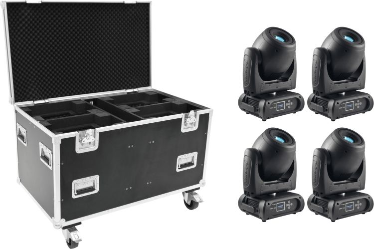 FUTURELIGHT Set 4x DMH-160 MK2 + Case mit Rollen