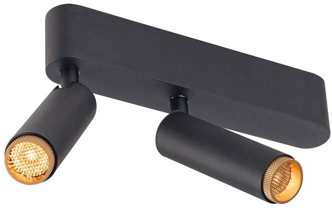 SLV GRIP! S, Deckenaufbauleuchte, double, PHASE, 2700 K, 21 W, 29°, schwarz / gold