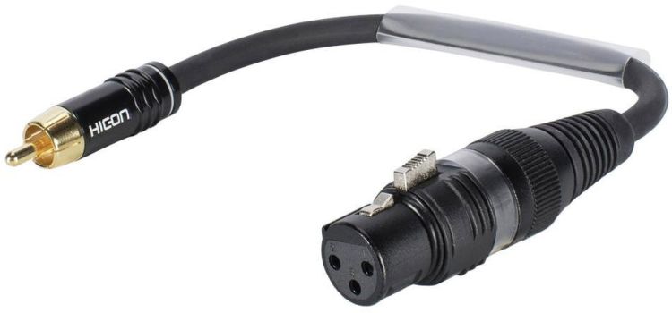SOMMER CABLE Adapterkabel XLR(F)/Cinch(M) 0,15m sw