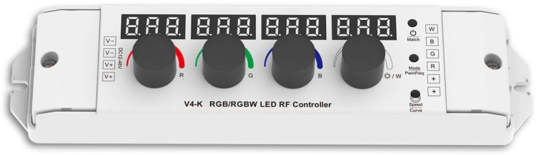 ISOLED Sys-Pro Drehknopf/Funk Multi-PWM-Dimmer, GROW, 1-4 Kanal, 12-48V DC 4x3A 4/8KHz