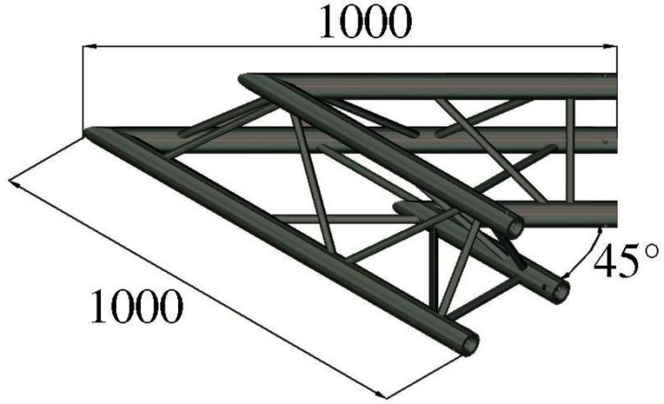ALUTRUSS TRILOCK S-PAC 19 2-Weg-Ecke 45° schwarz