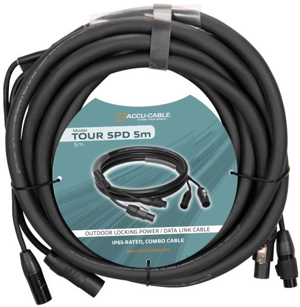 Accu Cable Tour SPD 5m Strom-DMX-Kombikabel
