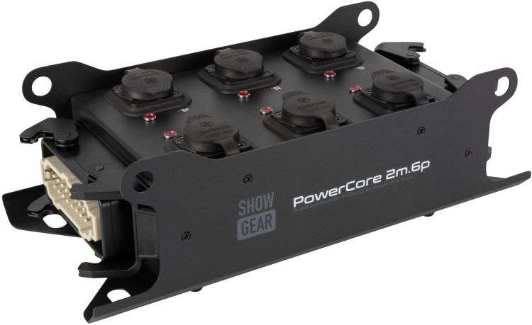 SHOWGEAR PowerCore 2 m, 6-poliger Breakout-Stecker, H16 Ein-/Ausgang auf 6x Power Pro True