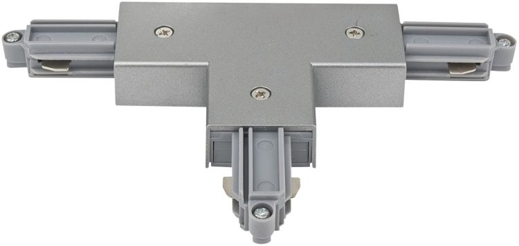 Right T-Connector, with power entry  Silver (RAL9006)