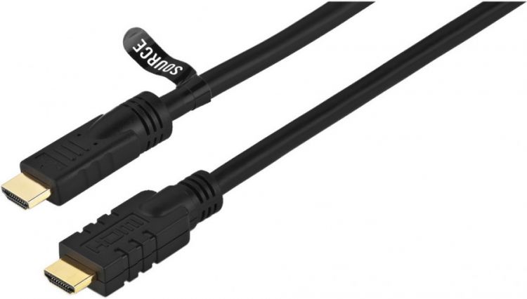 MONACOR HDMC-2500R/SW HD-Kabel 25m mit Repeater