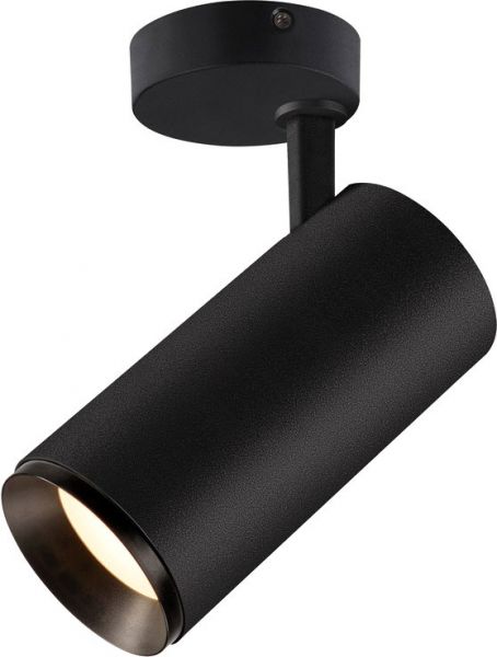 SLV NUMINOS® SPOT PHASE L, Indoor LED Deckenaufbauleuchte schwarz/schwarz 4000K 36°