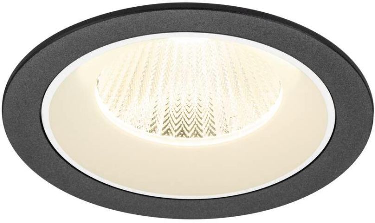 SLV NUMINOS® L, Deckeneinbauleuchte, 4000 K, 40°, IP20, rund, schwarz / weiß