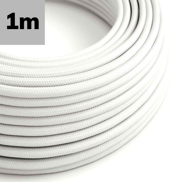 ISOLED Kabel Stoffummantelt weiß, 3x0.75mm² AWG18, Meterware