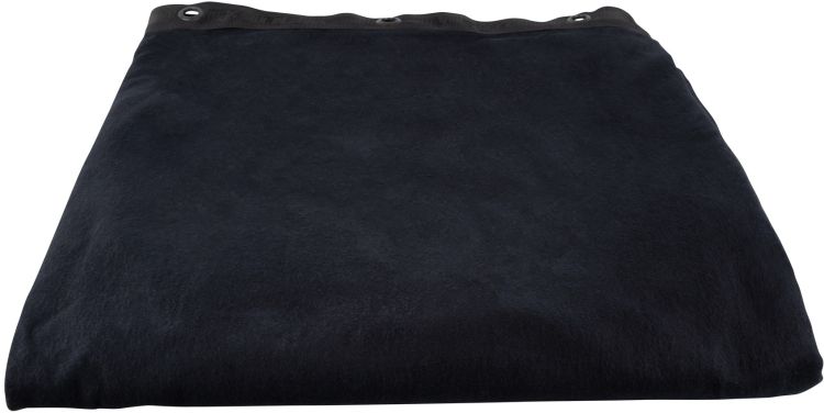 WENTEX Schallabsorbierender Hintergrund 500 g/m² 4 m Schwarz – 300 x 400 cm (B x H) – ungefaltet