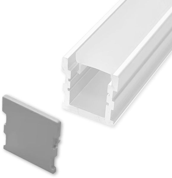 ISOLED Endkappen-Set EC134 für LED Profil GROUND-OUT16, Kunststoff, 3 STK
