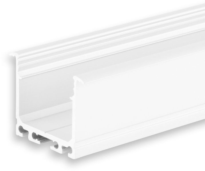 ISOLED LED Einbauprofil DIVE24 FLAT Aluminium weiß pulverbeschichtet RAL9010, 200cm