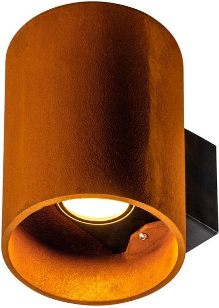 SLV RUSTY® UP/DOWN WL, outdoor LED surface-mounted wall light round rust CCT switch 3000/4000K