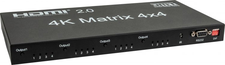 DMT VT101 - HDMI Matrix 4x4 4-in / 4-out Routable HDMI Switch mit Fernbedienung