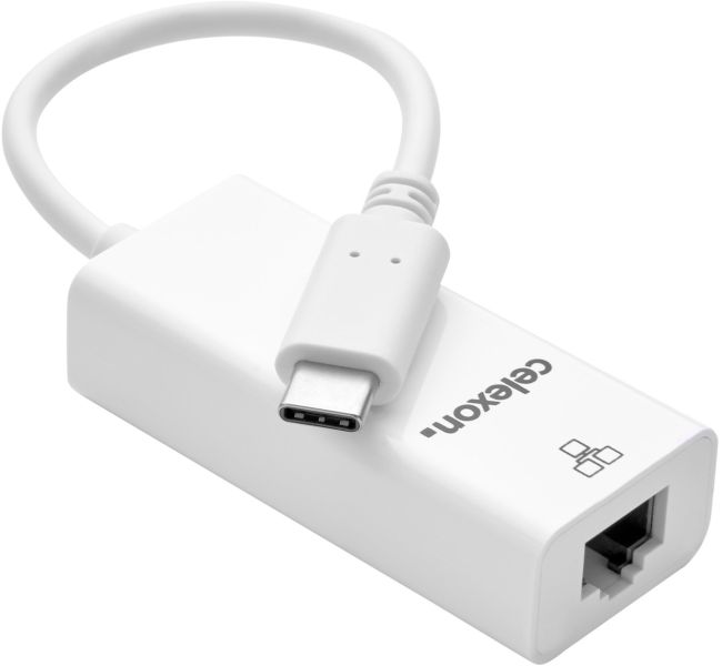 celexon USB-C auf Ethernet M/F Adapter, weiß
