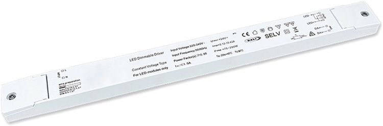 ISOLED LED PWM-Trafo 24V/DC, 0-250W, slim, Push/Dali-2 dimmbar, SELV