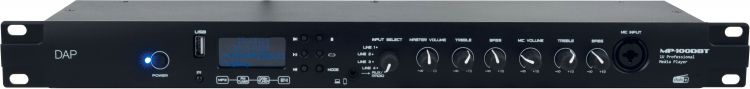 DAP-Audio MP-100DBT Professional Media Player with DAB+ 1HE-Medienplayer mit DAB+, FM-Radio