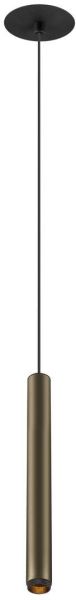 SLV GRIP! S, Pendelleuchte, PHASE, Pendellänge 200 cm, 3000 K, 29°, bronze / schwarz