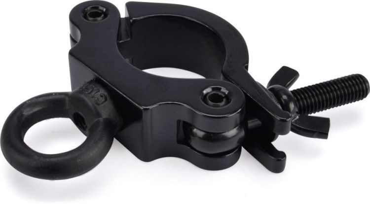 Riggatec Halbschelle-Halfcoupler schmal schwarz mit Öse 170kg (48-51mm)