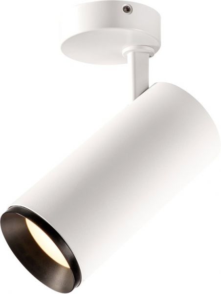 SLV NUMINOS® SPOT PHASE L, Indoor LED Deckenaufbauleuchte weiß/schwarz 4000K 36°