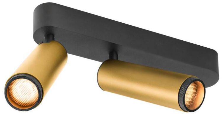 SLV GRIP! M, Deckenaufbauleuchte, double, PHASE, 2700 K, 28 W, 42°, gold / schwarz
