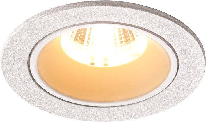 SLV NUMINOS® DL S, Indoor LED Deckeneinbauleuchte weiß/weiß 3000K 40° inkl. Blattfedern