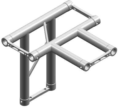 LITEC FX25 4-Weg Ecke T-Stück horizontal