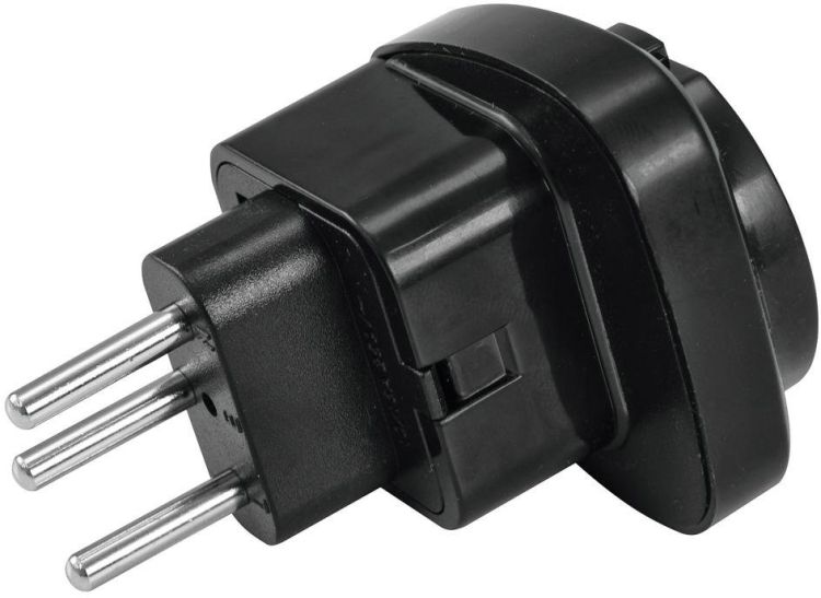 OMNITRONIC Adapter EU/CH Stecker 10A sw
