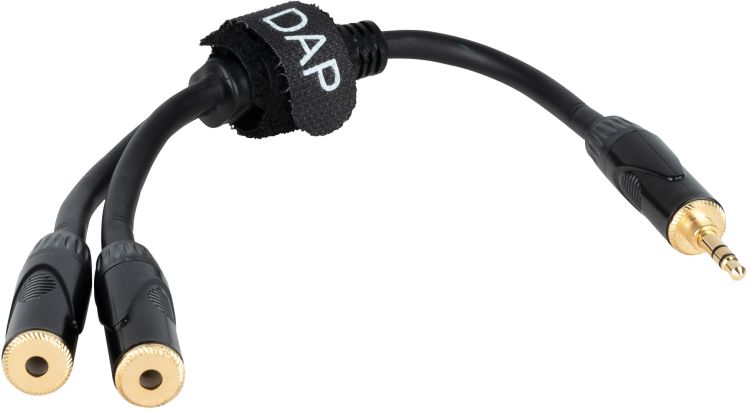 DAP-Audio FLA5 - Stereo-Miniklinkenstecker auf 2 Stereo-Miniklinkenbuchsen 0,3 m, schwarz