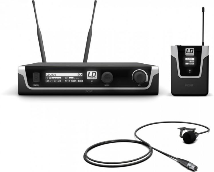 LD Systems U505 BPL Funkmikrofon System mit Bodypack und Lavalier Mikrofon