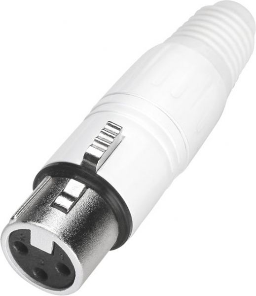 Adam Hall Connectors 7931 XLR-Kabel-Steckverbinder, 3-Pol female, weiß