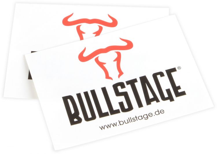 Bullstage Aufkleber weiß