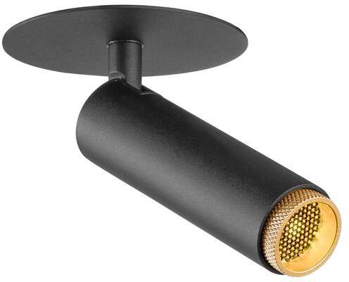 SLV GRIP! S, Deckeneinbauleuchte, PHASE, 3000 K, 29°, IP20, zylindrisch, schwarz / gold