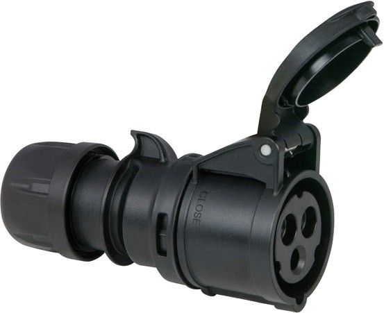 Showtec CEE 16A 240V 3p Stecker weiblich - Schwarz, IP44