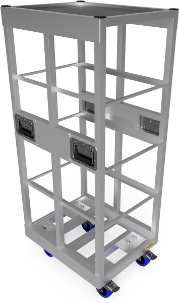 Riggatec Box Rack Transportgestell 1x4 für 27 cm Kiste Alu/Grau