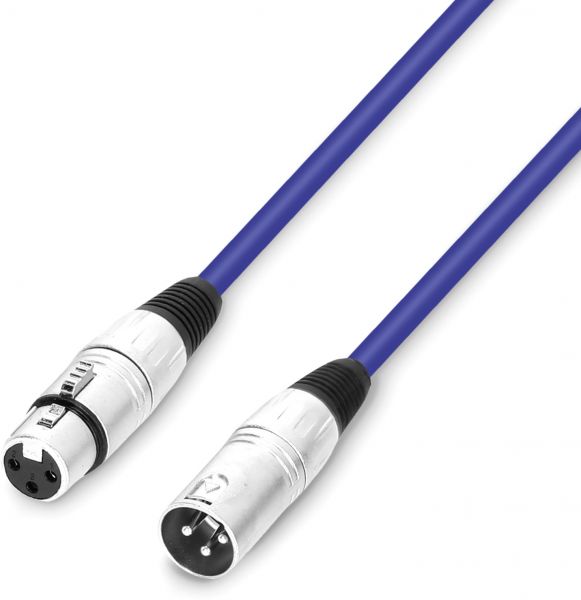 Adam Hall Cables 3 STAR MMF 0100 BL - Mikrofonkabel XLR female auf XLR male 1 m blau