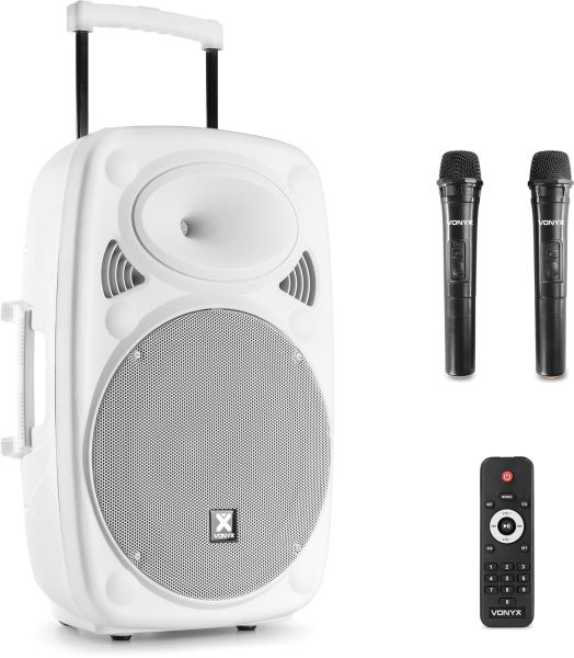Vonyx Verve46 Tragbares Soundsystem 15" White Edition