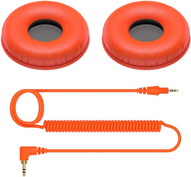 Pioneer DJ HC-CP08-M Zubehörpaket 2x Ohrpolster und 1x Kabel, orange