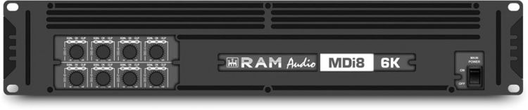 Ram Audio MDi8-6K D S/X - 8 Kanal Verstärker 8 x 750W 4 Ohm mit Speakon/XLR und DANTE
