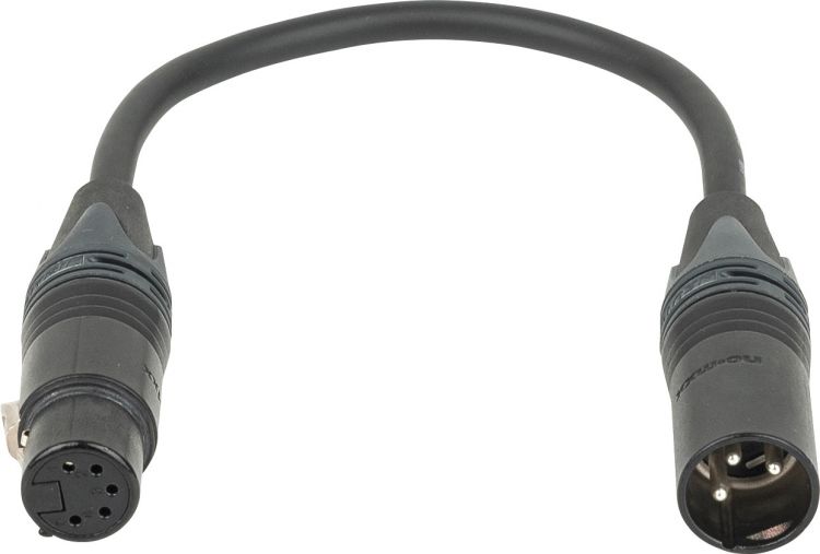 DAP-Audio 3-pin male to 5-pin female DMX adapter, Neutrik XX Kabel-Adapter