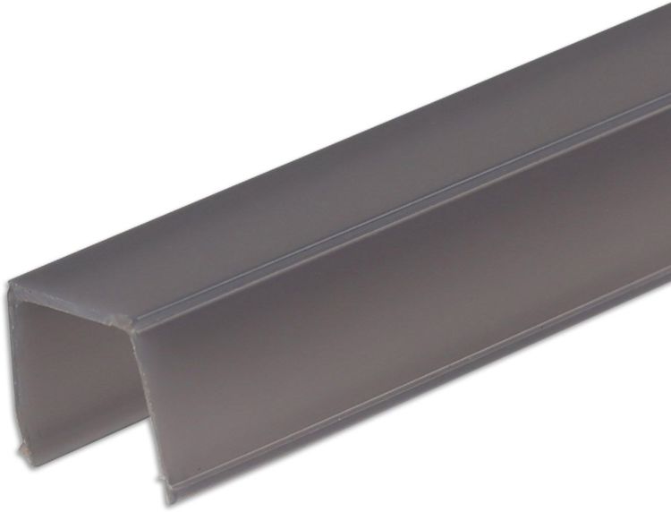 ISOLED COVER schwarz/matt für Track48 Aufbauschiene flat (H25), 200cm, 25% Transmission
