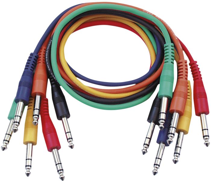 DAP FL12 - 6 farbige bal. Klinken-Patchkabel 60 cm