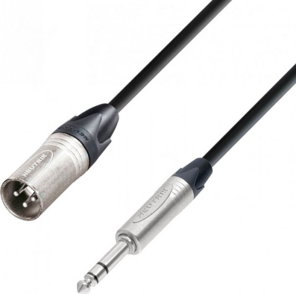 Adam Hall Cables K5 BMV 0500 Mikrofonkabel Neutrik XLR male auf 6,3 mm Kli