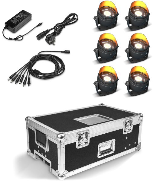 Cameo DROP® B1 TOURING SET 2 - 6 x CLDROPB1 im Lade-Flightcase mit Netzteil