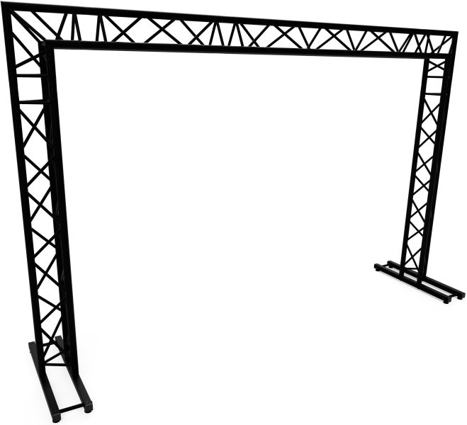 Naxpro-Truss FD33 Traversen Torbogen Spitze außen schwarz 4,00 x 2,57 m (BxH)