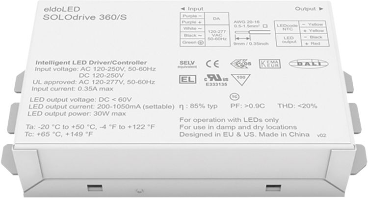 Eldoled SOLOdrive 360/S 30W DALI CC - C-Strom 1-10 V, dimmbar