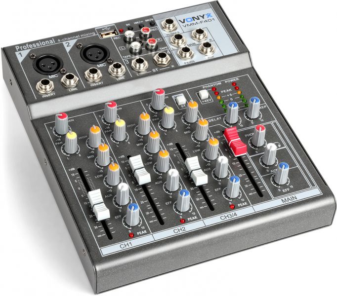 Vonyx VMM-F401 4-Kanal-Musikmischpult