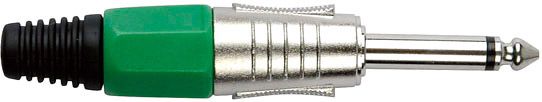 DAP 6.3 mm. Klinkeverbinder Mono, Nickel/ Endkappe Grün
