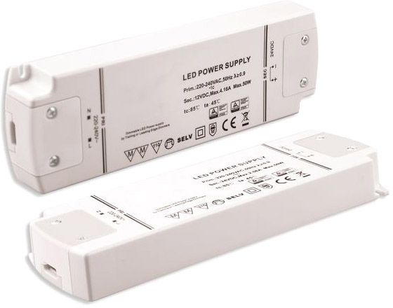 ISOLED LED Flexband-Trafo 12V/DC, 0-50W, dimmbar (Spannungssenke), SELV