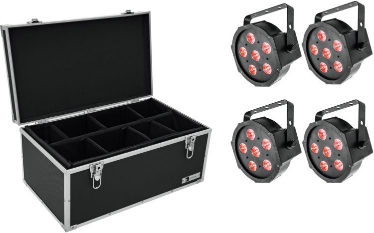 EUROLITE Set 4x LED SLS-6 TCL Spot + Case TDV-1