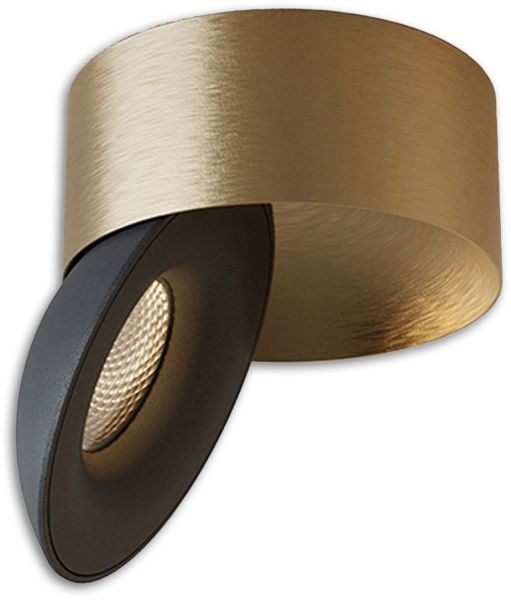 ISOLED LED Aufbauleuchte Sphere gold/schwarz, 2700K, 10W, CRI90, dimmbar